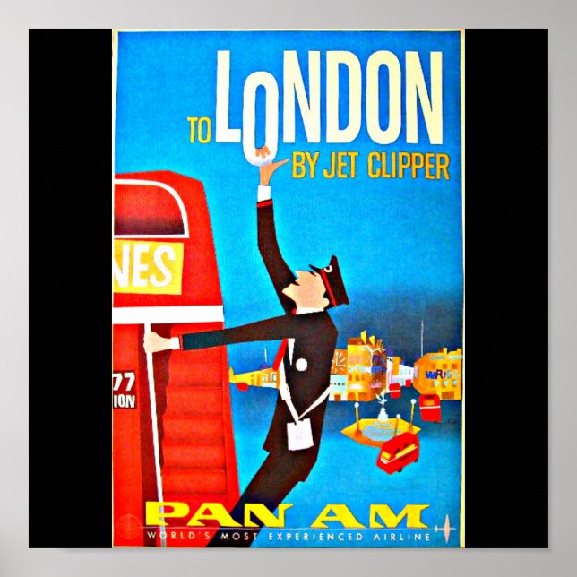 Póster Poster-Vintage Travel Art-Londres (Frente)