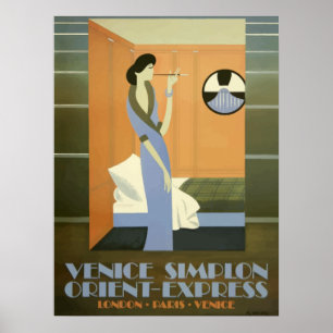 Póster Poster Vintage Travel Venice Orient Express