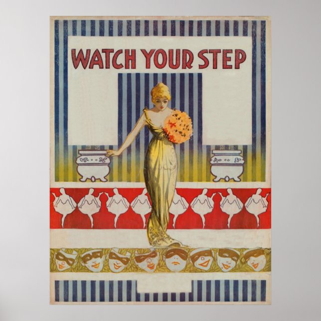 Póster Poster Vintage "Watch Your Step" (Frente)