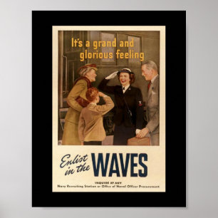Póster Poster Vintage WW2 WAVES