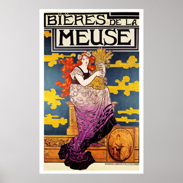 Póster Poster Vintager: - Bieres de la Meuse (Frente)