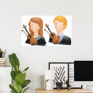 Póster Poster violinista sin rostro