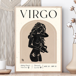 Póster Poster Virgo Feminine Zodiac