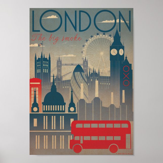 Póster Poster - Visita Londres Inglaterra Reino Unido (Frente)