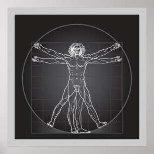 Póster poster vitruvian del hombre de Da Vinci A PARTIR