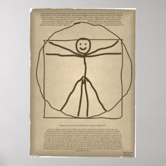 Póster Poster Vitruvian Stickman