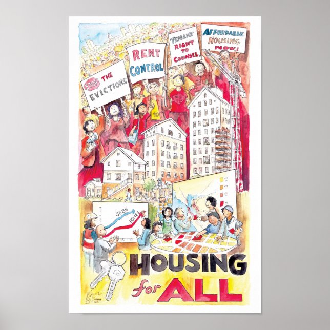 Póster Poster Vivienda para Todos (Frente)