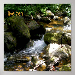 Póster Poster vivo del zen del arroyo