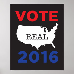 Póster Poster Vote América Real 2016