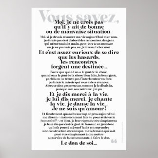 Póster Poster VOUS SAVEZ,