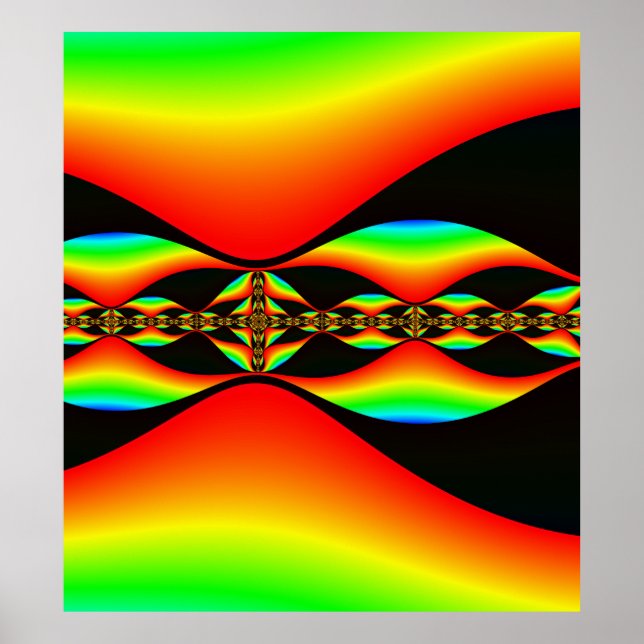 Póster Poster w/ Mandelbrot Fractal (Frente)