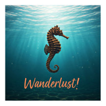Poster Wanderlust Seahorse