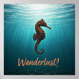 Póster Poster Wanderlust Seahorse