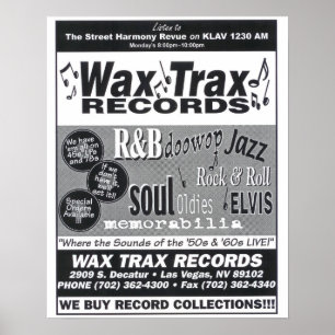 Póster Poster Wax Trax Records