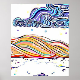 PÓSTER POSTER WHIMSICAL KAPITI ISLAND NZ