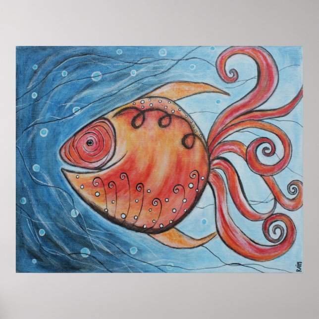 Póster Poster Whimsy Fish II (Frente)