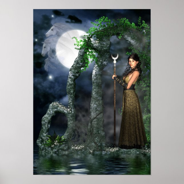 Póster Poster Wiccan - Diosa De La Luna 'Selene' [A3] (Frente)