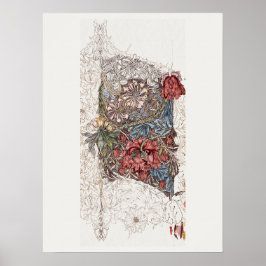 PÓSTER POSTER : WILLIAM MORRIS : HONEYSUCKLE + TULIP