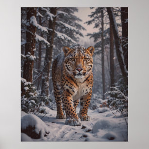 Póster Poster Winter Leopard