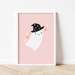 Póster Poster Witch Ghost Pink Halloween