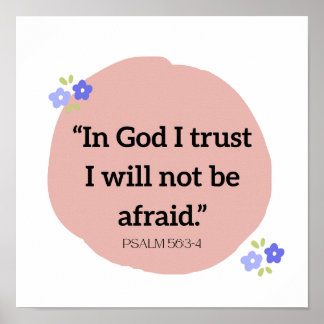 Póster Poster with Bible Verse 12"x12"