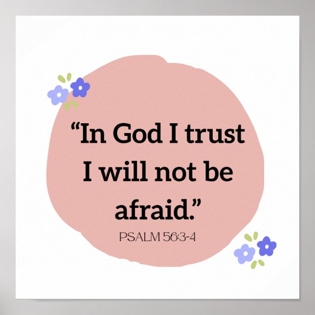 Póster Poster with Bible Verse 12"x12" (Frente)