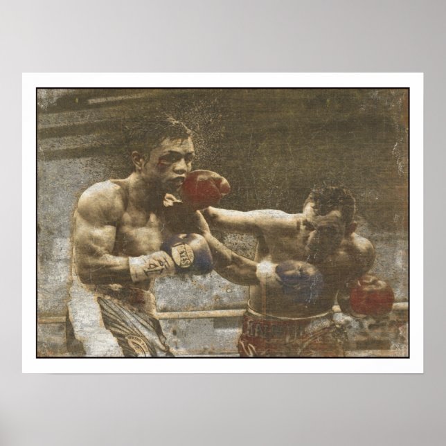 Póster Poster with Boxing Scene from the Ringside (Frente)