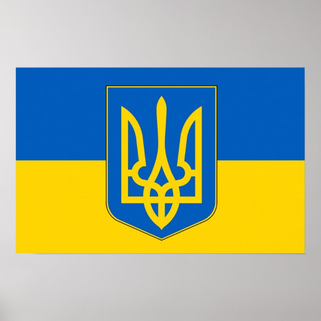 Póster Poster with Flag of Ukraine (Frente)
