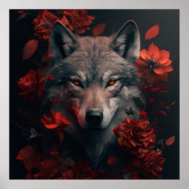 Póster Poster Wolf Fleur