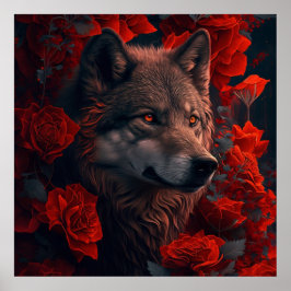 Póster Poster Wolf Fleur