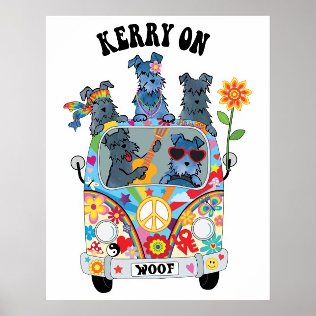 Póster Poster Woofstock Kerry Blue Terrier (Frente)