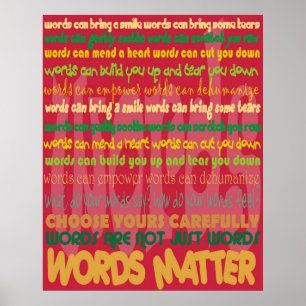 Póster Poster Words Matter (rojo)