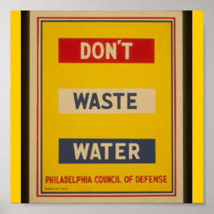 Póster Poster-WPA-No desperdiciar agua
