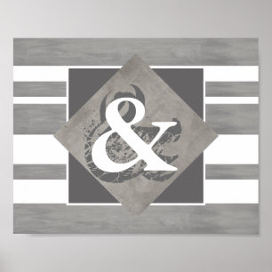 Póster poster y gris y blanco angustiado