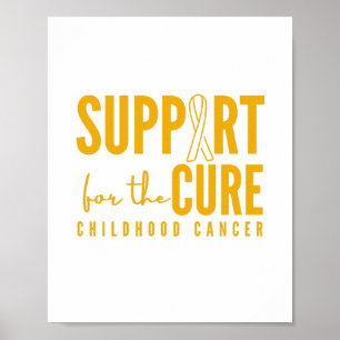 Póster poster y pinturas de apoyo al cáncer infantil