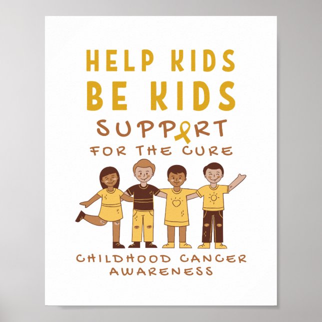 Póster poster y pinturas de apoyo al cáncer infantil (Frente)