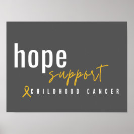 Póster poster y pinturas de esperanza de cáncer infantil