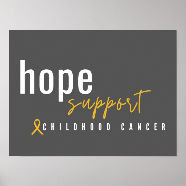 Póster poster y pinturas de esperanza de cáncer infantil (Frente)