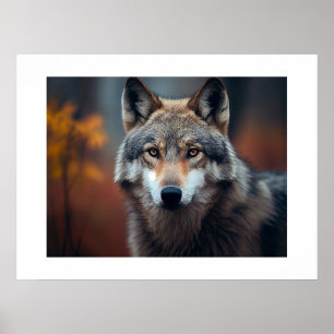 Póster Poster Yellowstone Wolf