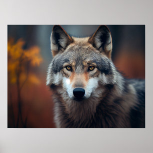 Póster Poster Yellowstone Wolf