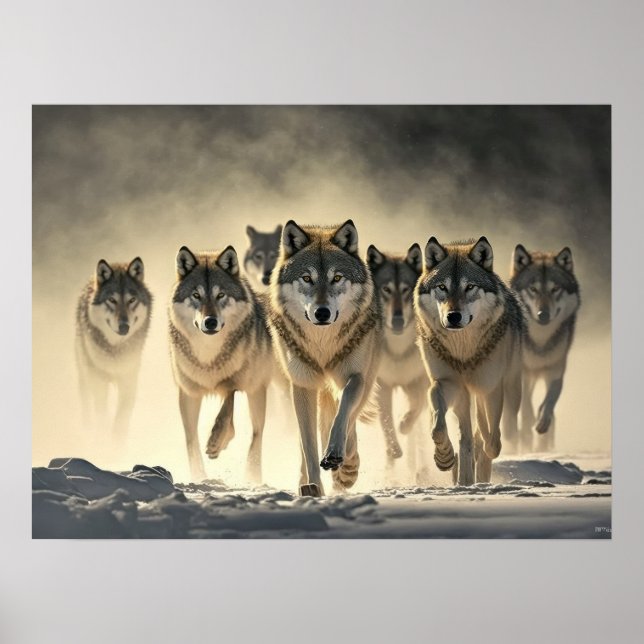Póster Poster Yellowstone Wolves (Frente)