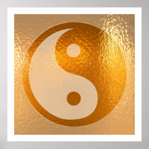 Póster Poster YingYang del oro de YIN YANG