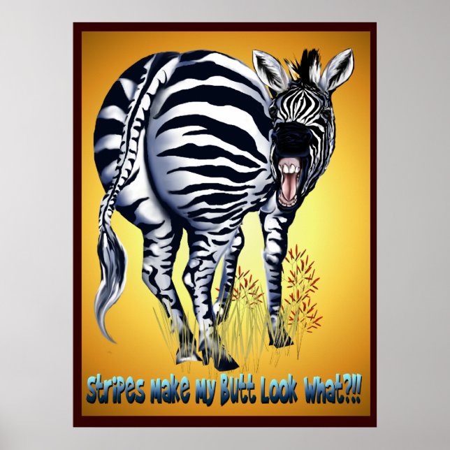 Póster Poster Zebra Fat Butt (Frente)