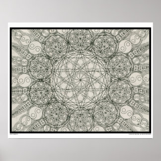 Póster Poster Zen Elemental Coloring