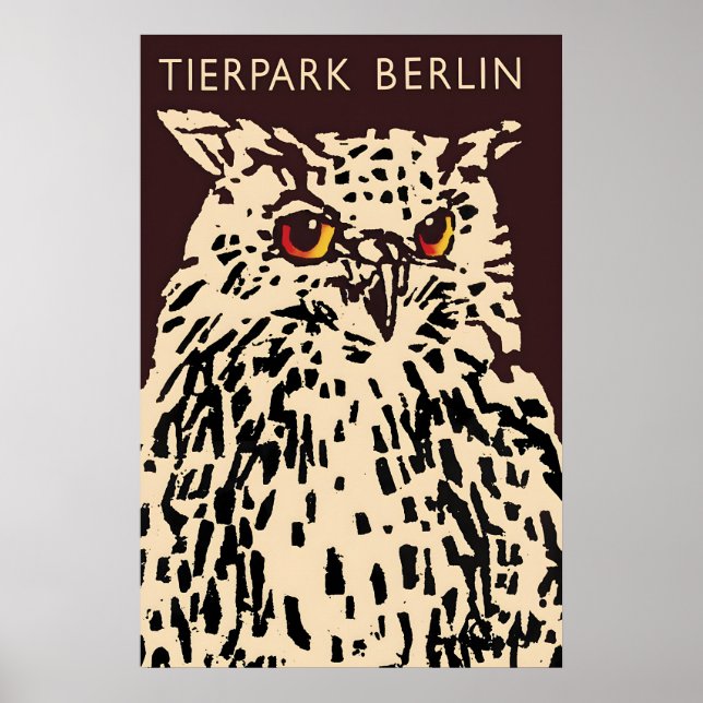 Póster Poster Zoo Berlin (owl) Tiergarten (Frente)