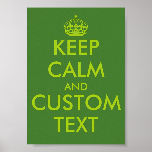 Póster Pósteres de Apple verde KeepCalm | Texto personali (Frente)