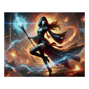 Póster Pósteres de Batalla de Brujas Femeninas Épicas Pod