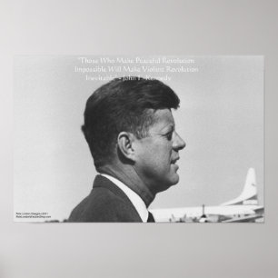 Póster Pósteres de citas de JFK "Revolución Pacífica"