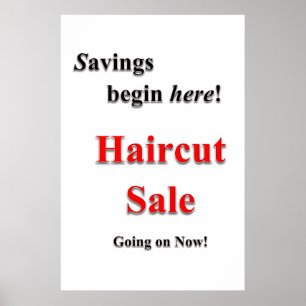 Póster Pósteres de peluquería de salón de belleza corte d