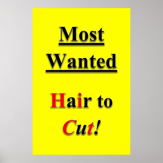 Póster Pósteres de Salón Barbería Corte de Pelo Oferta Má (Frente)